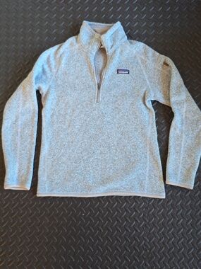 Patagonia Women's Quarter Zip Blue Gray Better Sweater- M